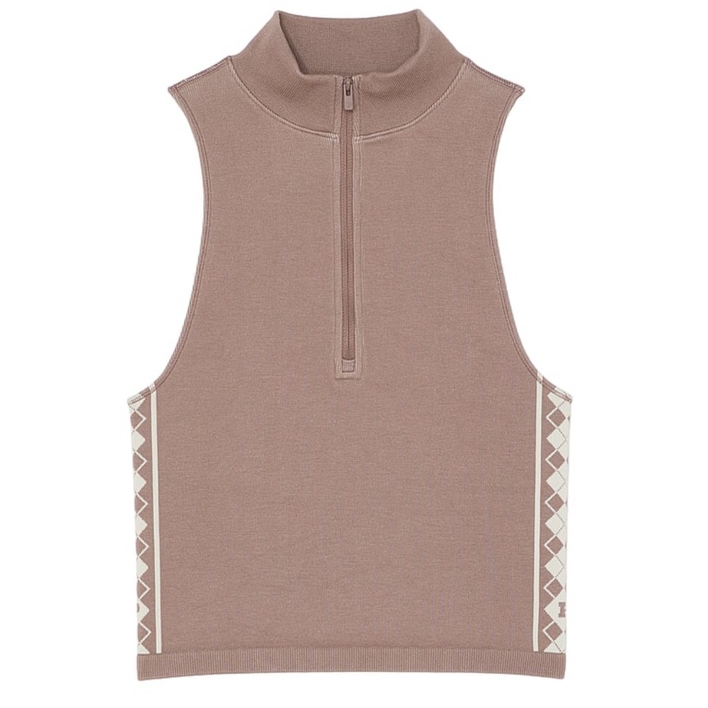 Pink by Victoria’s Secret Winter Seamless Half-Zip Tank Top